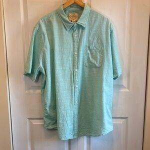 St. John's Bay Light Aqua Short-Sleeve Button-Down Shirt